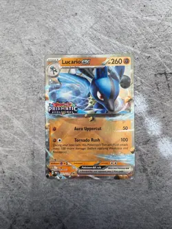 Pokemon TCG Scarlet & Violet Prismatic Evolutions Lucario ex & Tyranitar ex - Image 4