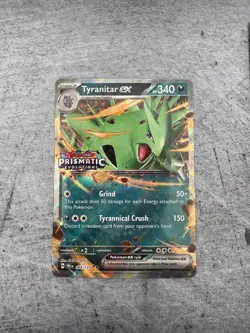 Pokemon TCG Scarlet & Violet Prismatic Evolutions Lucario ex & Tyranitar ex - Image 5