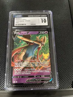 Pokemon Company CGC 10 Zacian V 016/025 Celebrations Holo Ultra Rare 2021 - Image 1