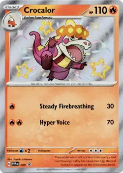 Crocalor SVP080 Paldean Fates LP Pokemon Card - Image 1