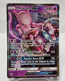 Mewtwo GX SM196 Full Art Sun & Moon Promo Pokemon 7589 - Image 1