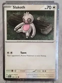Slakoth - 160/193 - Pokemon Paldea Evolved Cosmos Holo Rare Card NM - Image 1
