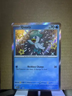 Pokemon Quaxly SVP 082 Black Star Promo Holo NM - Image 1