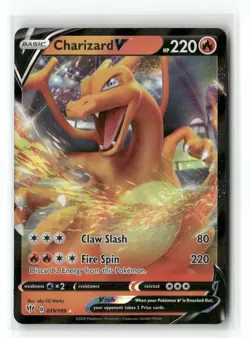 Charizard V 019/189 Holo V Rare Darkness Ablaze Pokemon Holo Near Mint - Image 1