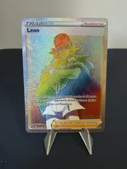Pokemon - Leon (Secret) - 195/185 - Vivid Voltage - Holo - Secret Rare NM - Image 1