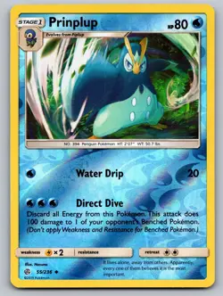 Prinplup 55/236 Uncommon Cosmic Eclipse Pokemon Reverse Holo Near Mint - Image 1