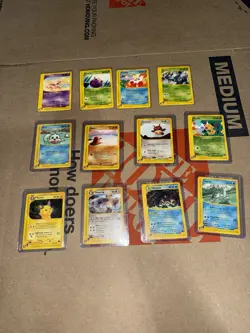 Pokemon TCG Skyridge lot Lapras Abra Venonat Delibird Seel rare vintage NM - Image 1