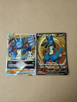 Lucario V SWSH213 + Lucario VSTAR SWSH214 Promo Lot (2) Pokemon NM - Image 1