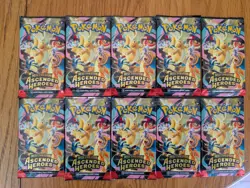 Pokemon TCG Ascended Heroes (x10) Booster Pack Lot SEALED - Image 1