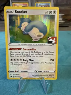 Pokemon TCG Snorlax 131/185 Holo 3 Prize Pack Series 1 - Image 1