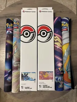 Pokemon TCG Playmat Lot Radiant Eevee, Dragonite, Crown Zenith, Terapagos, NEW - Image 1