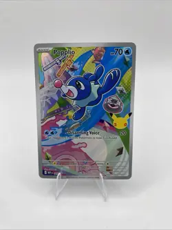 Pokemon First Partner Illustration Collection Popplio Black Star Full Art #045 - Image 1