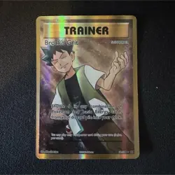 Pokemon Brock's Grit Full Art Ultra Rare Holo Trainer Evolutions 107/108 - Image 1