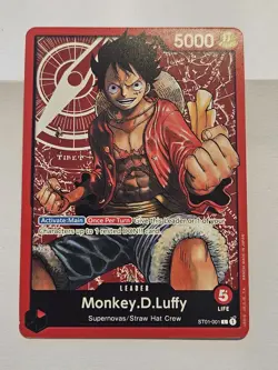 One Piece CCG Monkey.D.Luffy ST01-001 Leader English Edition - Image 1