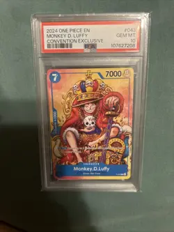 Monkey.D.Luffy (Convention Promo 2024) P-043 One Piece Promotion Psa 10 - Image 1