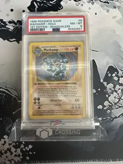Machamp PSA 8 Base Set 1st Edition Shadowless #8 Pokemon 1999 Holo Rare - Image 1