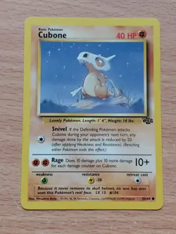 Pokemon Trading Card Game TCG Cubone Jungle Set 50/64 1999 Regular - Image 1