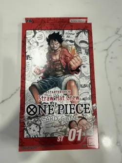 Bandai One Piece Card Game Starter Deck Straw Hat Crew ST-01 English 50 Cards - Image 1