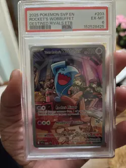 Pokemon Team Rocket's Wobbuffet 203 Sv: Scarlet & Violet Promo Cards Holo PSA - Image 1
