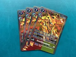 OmniShoutmon BT19-012 Playset Special Booster 2.0 2.5 Digimon Card Game x4 - Image 1