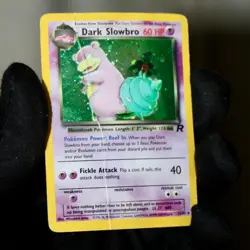 Vintage Dark Slowbro 60 HP holo card from Team Rocket set. Features Pokemon Powr - Image 3