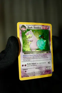 Vintage Dark Slowbro 60 HP holo card from Team Rocket set. Features Pokemon Powr - Image 4