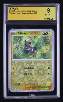2025 Pokemon Scarlet & Violet White Flare Blitzle #31 MBA 9 - Image 1