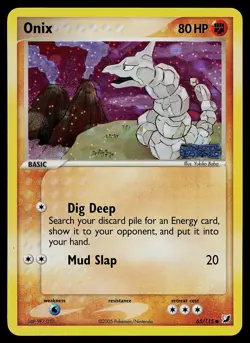Pokemon Card - Onix Unseen Forces 65/115 Reverse Holo Stamped - Image 1