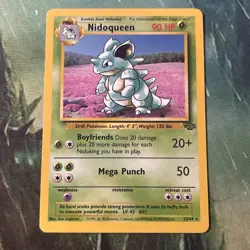 Nidoqueen 23/64 MP -Vintage Rare Pokemon Card- Jungle Set Non Holo - Image 1
