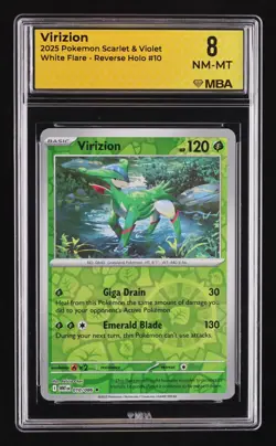 2025 Pokemon Scarlet & Violet White Flare Virizion #10 MBA 8 - Image 1