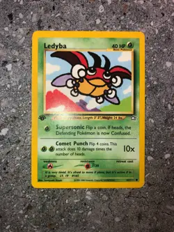 Pokemon TCG Cards 1st Edition Ledyba 63/111 Neo Genesis EXC - Image 3