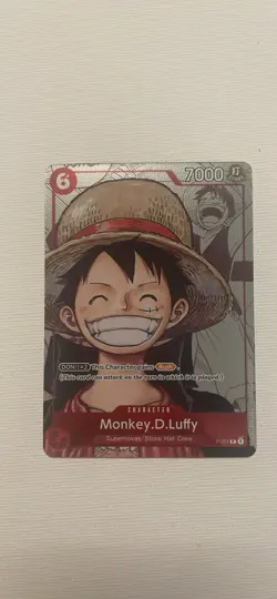 Monkey.D.Luffy (Alternate Art) P-001 One Piece Promotion Cards Foil 25th Ann. NM - Image 1