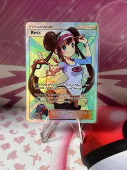 Pokemon TCG Rosa Cosmic Eclipse Holo Full Art Ultra Rare Card 236/236 - Image 1