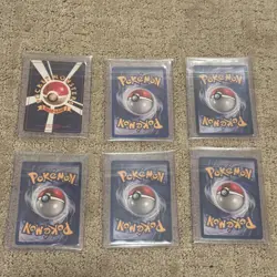 6 card vintage holo pokemon card lot MP / HP / Damaged (various sets) - Image 2
