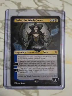 MTG Tasha, the Witch Queen *BORDERLESS* LP Non Foil - Image 1