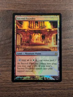 MTG Sacred Foundry - Foil- Ravnica: City of Guilds unplayed, Near mint/Mint - Image 1