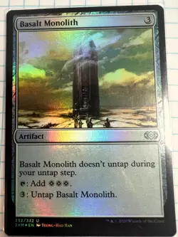MTG FOIL Basalt Monolith - Double Masters #232 - Image 1