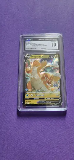 Dragonite V Pokemon GO Black Star Promo SWSH235 Holo CGC 10 GEM MINT - Image 1