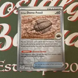 Antique Dome Fossil 152/165 Reverse Holo Scarlet & Violet 151 Pokemon Pack Fresh - Image 1