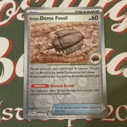 Antique Dome Fossil 152/165 Reverse Holo Scarlet & Violet 151 Pokemon Pack Fresh - Image 2