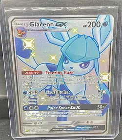Pokemon Glaceon GX SV55/SV94 Hidden Fates Shiny Vault Holo Rare - Image 1