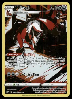 THIEVUL GG17/GG70 HOLO CROWN ZENITH GALARIAN GALLERY POKEMON NM - Image 2