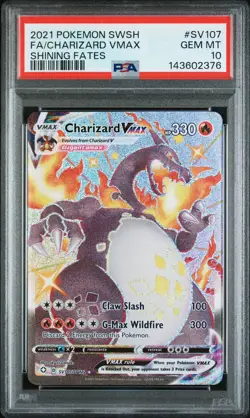 Pokemon TCG Charizard VMAX Shining Fates SV107/SV122 PSA 10 Gem Mint - Image 1