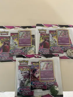 Pokemon TCG Fusion Strike 3-Pack Blister (Espeon Promo) Set of 3 - Image 1