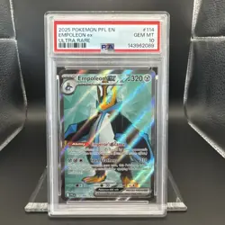 2025 Pokemon Phantasmal Flames Empoleon #114 Ultra Rare EN Graded PSA 10 - Image 1