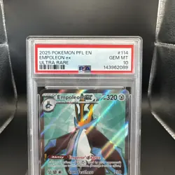 2025 Pokemon Phantasmal Flames Empoleon #114 Ultra Rare EN Graded PSA 10 - Image 2