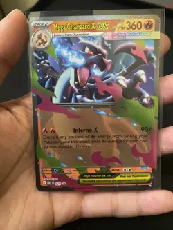 Pokemon TCG Mega Charizard X ex 029 Mega Evolution Black Star Promo - Image 1