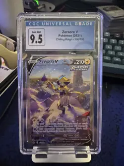Pokemon TCG Zeraora V Full Art Chilling Reign 166/198 CGC 9.5 Blue Label - Image 1