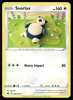 Snorlax Crown Zenith 109/159 LP Pokemon TCG | Buy 1 Get 2 Free - Image 1