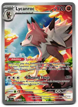 Lycanroc 166/159 - 🌊 Journey Together Illustration Rare Pokemon TCG 🖤 - LP - Image 1